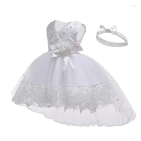 Robes de fille robe de fleur pour la première communion princesse enfants baptême née le mariage de mariage anniversaire fête anniversaire tulle vestido