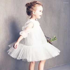 Robes à fleurs pour filles, robe de mariée princesse en Tulle rose, vêtements de fête Boutique, frocs élégants, 2024