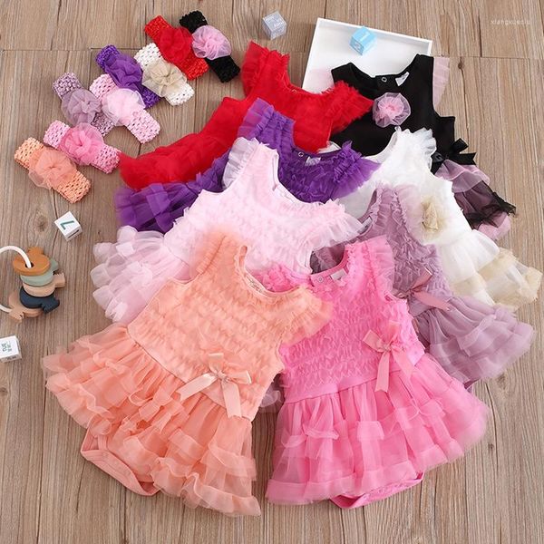 Robes de fille Fleur Filles Bébé Robe De Bal Anniversaire Baptisan Tenue De Noël Mignon Vêtements Pour Enfants