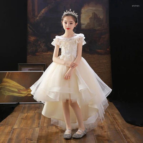 Robes de fille fleur filles robe enfants mariage princesse enfant Piano à la mode moelleux petit anniversaire