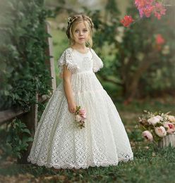 Girl Dresses Flower Princess Dress for Weddings Party Party Lace First Communion Speciale gelegenheid Pageant