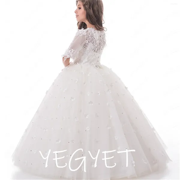 Robes de fille fleur ceinture robe de bal Pageant fête première Communion des enfants pour le mariage