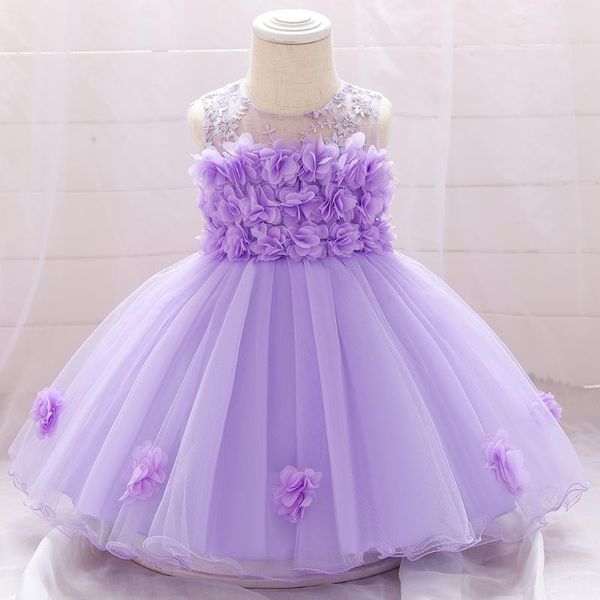 Vestidos de niña 3M-2T, vestido de princesa para niños pequeños, vestido de bautizo de cumpleaños de 1 año, ropa de fiesta infantil, Vestidos