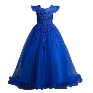 Robe longue de princesse pour filles de 4 à 15 ans, tenue formelle de mariage, de spectacle, de fête, pour enfants et adolescentes