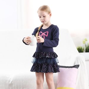 Girl Dresses Girl's Brand Long Sleeve Girls Jurk Princess Tutu voor kinderen Verjaardagsfeestje Vestidos Kids Herfst Winter