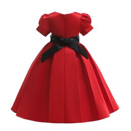 Girl Dresses Girl's Kids For Girls Fashion korte mouwen jurk Moslimkostuum 3 4 5 6 7 8 9 y Baby Party and Wedding 2023