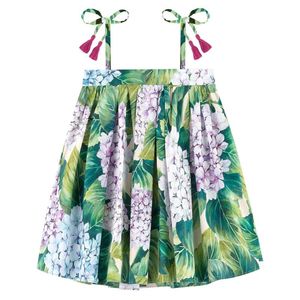 Meisjesjurken Girl's Summer Style Clothing Casual Dress Fashion Baby Bloemen Kinderen Designer Kinderkleding Meisjes feest leuk