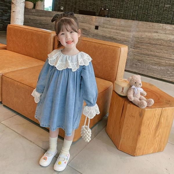 Robes pour filles Jupes pour filles Jeans Collier de poupée Robe de princesse pour enfants