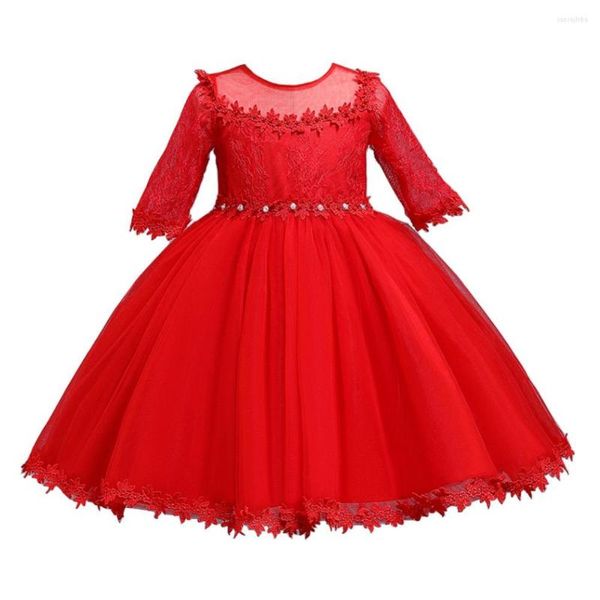 Fille Robes Filles Bleu De Noël Princesse Tutu Robe Enfants Dentelle Creuse De Mariage Robe De Bal Enfants De Bal Fête D'anniversaire 6M À 5 Ans