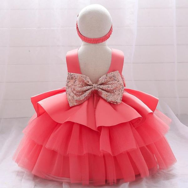 Vestidos de chicas Girlas Nochebuena Tortas sin mangas gas de la red y dulce princesa para niños Fiesta de cumpleaños