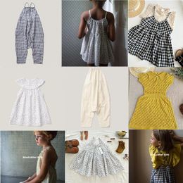 Meisje jurken meisjes kleren soor ploom merk 2022 zomerbloem peuter kinderen over het algemeen geboren baby romper prinses outfits