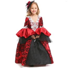 Girl Dresses Girls kostuum middeleeuwse fancy cosplay feest prom jurk Halloween -kostuums voor kinderen prinses Victoriaans verjaardagscadeau