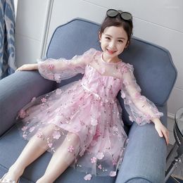 Robes d'été en Tulle pour filles, vêtements de Style coréen pour enfants de 8 ans, fête d'anniversaire pour bébés, princesse pour enfants adolescents