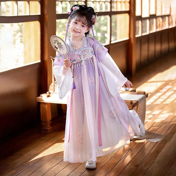 Robes de fille filles hanfu enfants de style chinois robe princesse robe tang costume cheongsam qipao oriental vintage vêtements