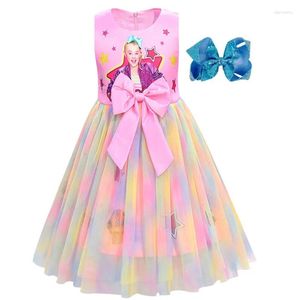 Meisje Jurken Meisjes Jojo Siwa Cosplay Peuter Kerst Verjaardag Vestidos Kleding Baby Kleid Gewaad Prinses Jurk