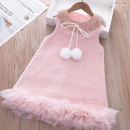 Filles robes filles mik en toison en toison robe