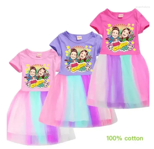 Filles robes filles princesse me robe contro te animal imprime coton coton cotton A-line vestidos kildos kids for 3-12 y