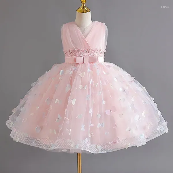 Vestidos de niña Niñas Princesa Flores Elegante Vestido de bodas Fiesta Ropa para niños para Navidad Año Custumes