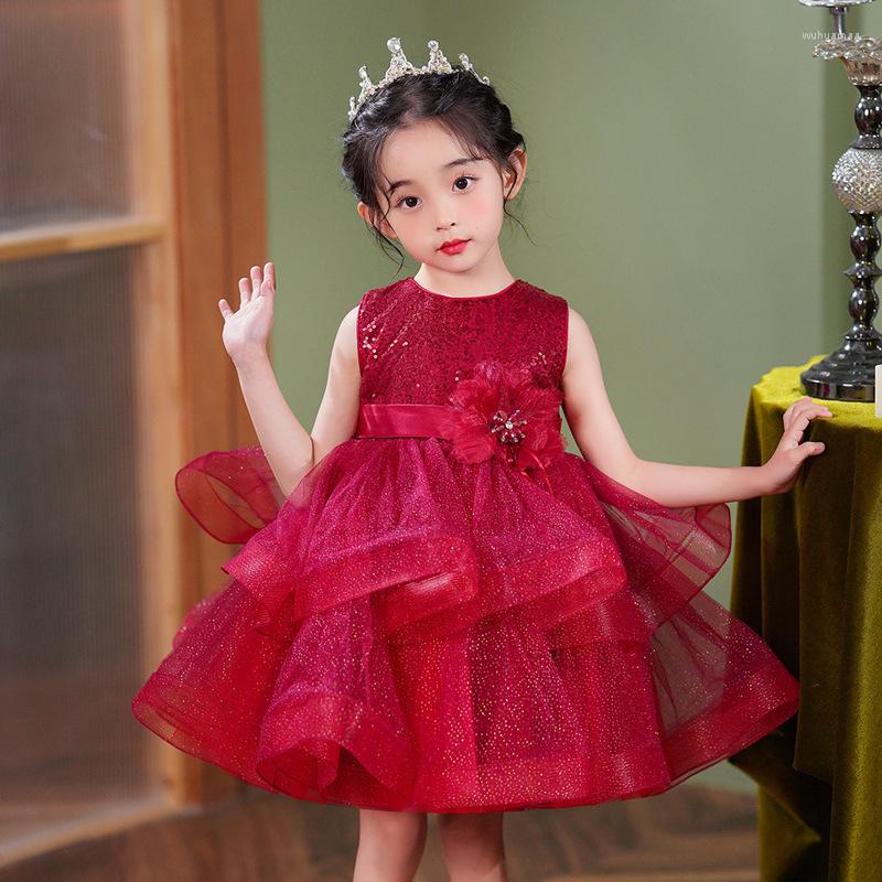 Vestido Cumpleaños Para Niñas Rojo Blanco Online | DHgate