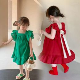 Meisje jurken meisjes rok zoet gegolfd lintjurk prinses zomer zomers buitenlandse handel kinderkleding