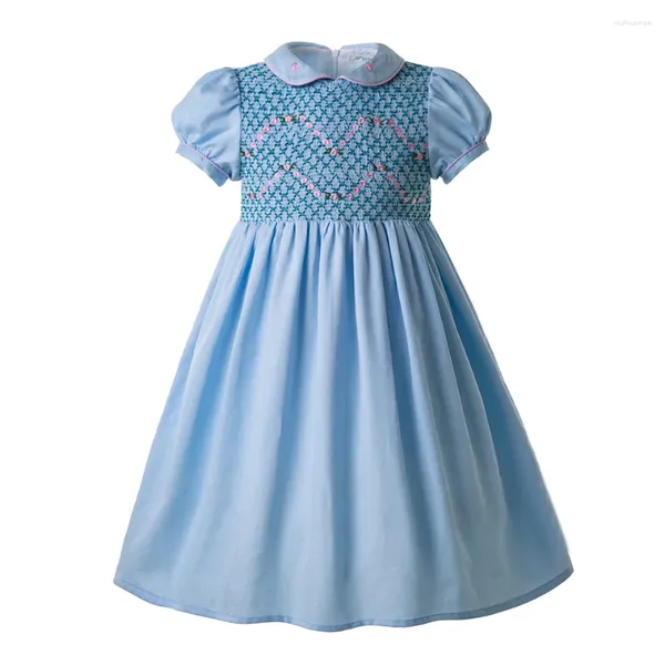 Vestidos para niña, vestido fruncido para niña, traje de fiesta de cumpleaños elegante e informal Vintage para vacaciones para niños pequeños, talla 2, 3, 4, 5, 6, 8, 10 y 12 años