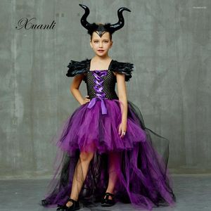 Meisje Jurken Meisjes Tutu Jurk Maleficent Evil Queen En Hoorns Halloween Cosplay Heks Kostuum Voor Kinderen Kinderen Kerstfeest
