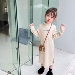 Meisje jurken meisjes winterjurk Turtleneck baby lang voor lente kleding casual mode Korea stijl kinderkleding schip