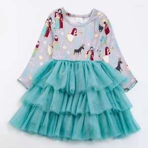 Vestidos de niña Girlymax Invierno Bebé Niñas Árbol de Navidad Jesús Natividad Año Giro Hasta la rodilla Ropa Tutu Vestido de fiesta de tul Manga larga