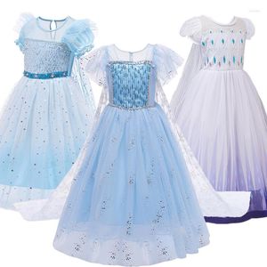 Girl Dresses Halloween Party Snow Chidlren Costumes 4-10 jaar Girls Cosplay Princess Dress Kids Birthday Up