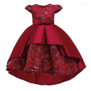 Robes de fille faites à la main robe de mariée formelle bébé fleur enfants pour filles enfants vêtements robe de bal fête princesse