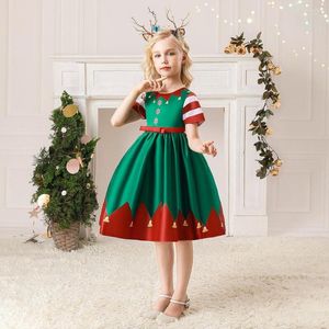Robes de fille bonne année robe de Noël mababy pour filles pour enfants enfant enfant rouge plaid arc de Noël costumes princesse