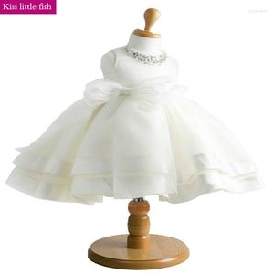 Robes de fille fleur de dentelle de haute qualité pour les mariages petites filles robe élégante 2-12 ans