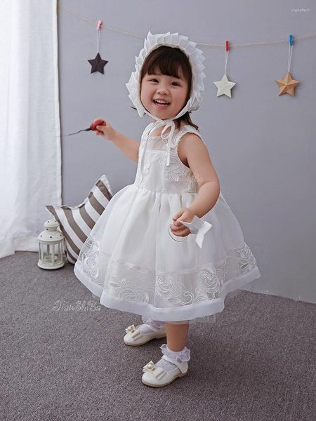 Robes de fille de haute qualité bébé filles robes de baptême Tutu robe née infantile princesse filles fête dentelle pour mariage