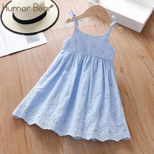 Vestidos de niña Hume Bear Girls Dress de encaje Summer Slip Slip Falda Hollow Out Princess Tutu Party