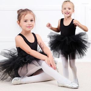 Meisje jurken kinderen ballet tutu kinder danskleding mooie kleine dompelige mouwloze vestjurkmode