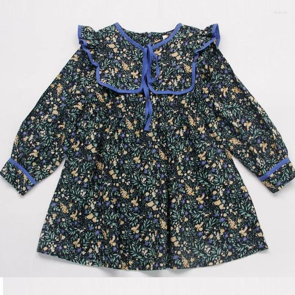 Robes d'automne à manches longues pour filles de 7, 8, 9, 10, 11, 12 ans, vêtements d'école décontractés pour bébés