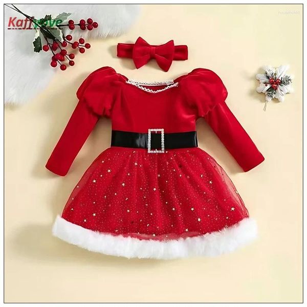 Fille robe girls girls robe en dentelle mode élégant pagent né d'anniversaire de soirée de soirée bébé pirncess chrrstiams Noël tenues