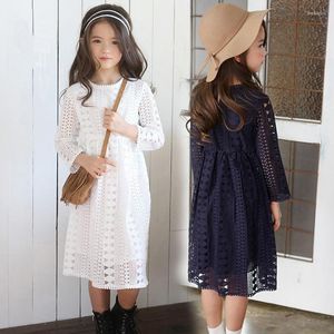 Fille Robes Enfants Princesse Dentelle Robe Ados Filles 12 13 14 15 Ans Manches Longues Sombre En Automne Hiver