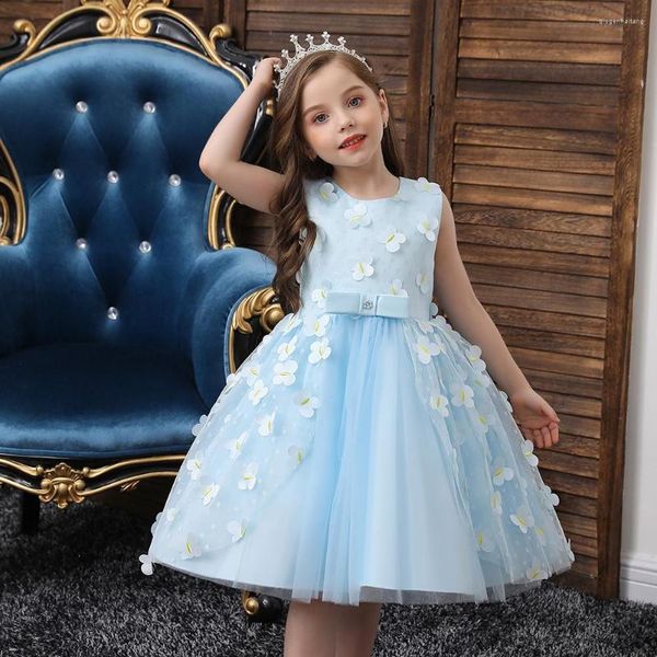 Robes d'été coréennes pour filles de 0 à 6 ans, pour bébé de 0 à 6 ans, très élégantes, pour fête d'anniversaire, Costume de noël de haute qualité