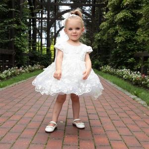 Robes de fille dentelle robe à fleurs filles Tulle bébé princesse enfant en bas âge baptême personnalisé enfants
