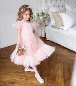 Meisjesjurken Lace Flower Primera Comunion Wedding Party Little Bride Dress Kids Ball Jurk Girls Pageant