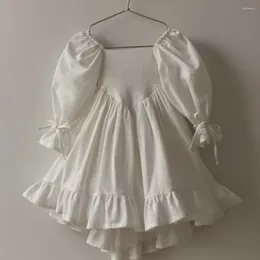 Meisjesjurken Liligirl Girl's Dress zomer en herfst katoenen linnen lolita rok prinses 2-7 jaar kinderfeestje