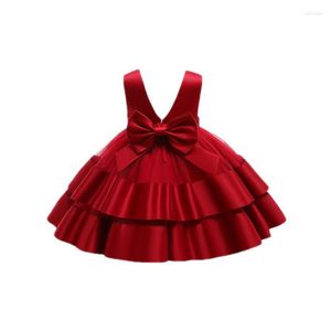 Fille robes petite robe formelle enfant en bas âge Pageant fête d'anniversaire pour enfants à volants Tulle princesse fleur filles robe de mariée