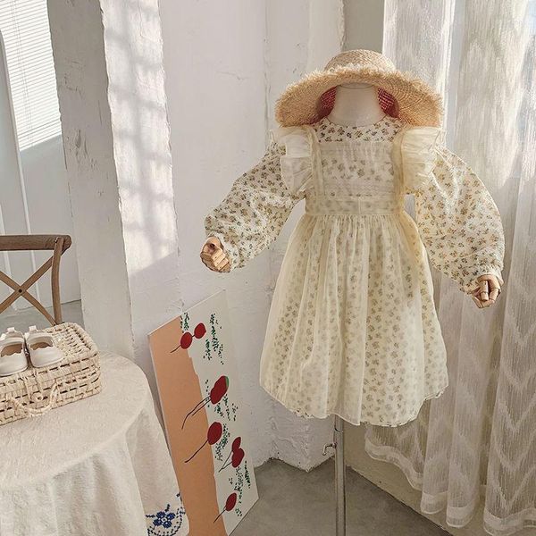 Fille robes Lolita enfant Costume vêtements filles décontracté robe mi-longue enfants pour les adolescents fête princesse robe d'été 12 13 15 ans