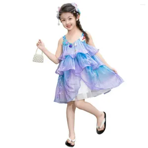 Robes de fille qui vous aiment les filles d'été pourpre cosplay gilet sans manches pour peu avec accessoires de fête