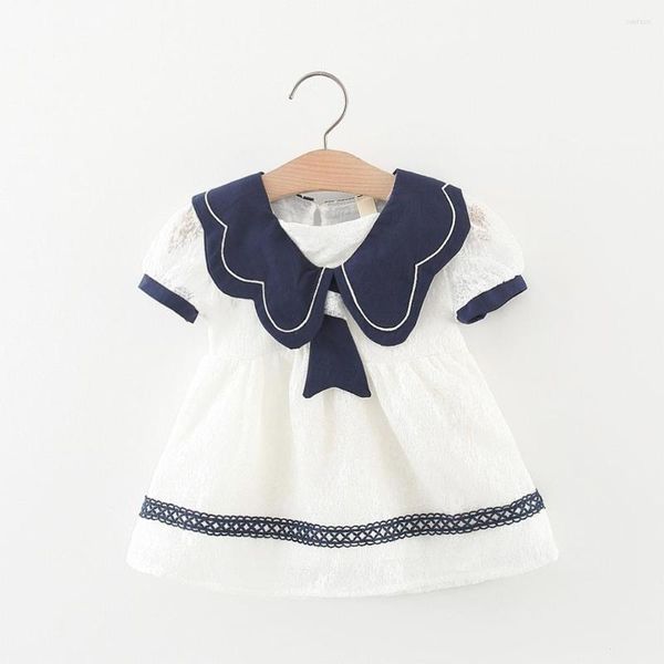 Fille robes Menoea Preppy bébé filles été enfants vêtements à manches courtes col marin Costume enfant en bas âge anniversaire princesse