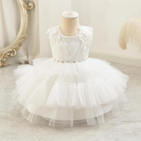 Robes de fille robe de princesse en mesh premier anniversaire de mariage d'anniversaire fleur performance de piano pour enfants