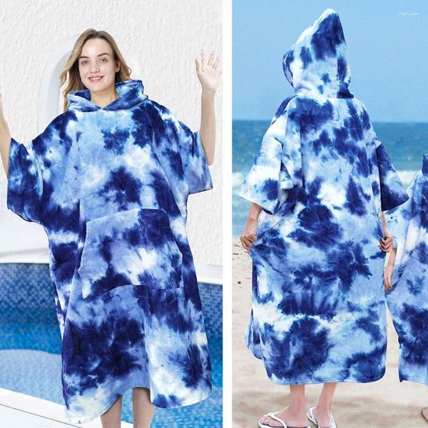 Vestidos de niña, manta de playa de microfibra, toalla de baño multifuncional, tela de secado rápido con bolsillos grandes para surfista nadador buzo