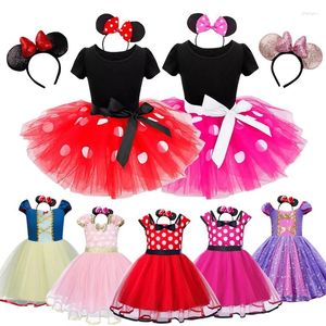 Fille robes minni souris bébé filles robe fantaisie fête d'anniversaire cosplay costume polka point mignon carnaval Pâques pendant 1 à 5 ans