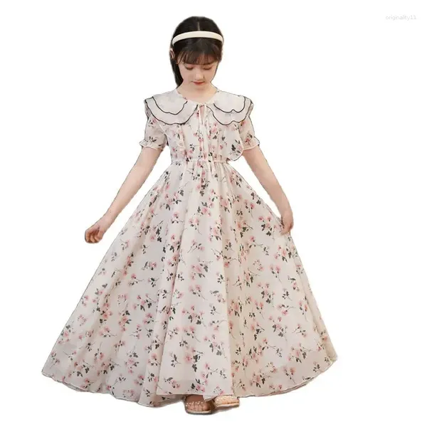 Robes de fille MODX pour adolescentes à manches courtes Boho Floral enfants princesse robe de soirée enfants Costume de noël robes 15